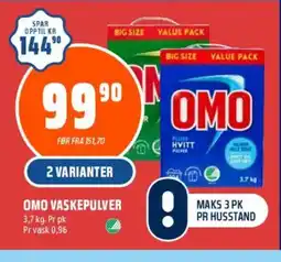 Coop Obs OMO VASKEPULVER tilbud