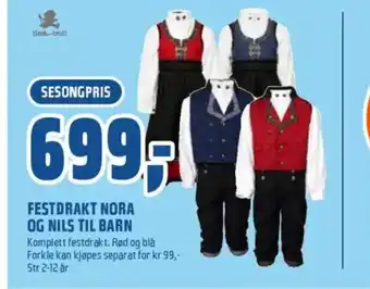 Coop Obs FESTDRAKT NORA OG NILS TIL BARN tilbud