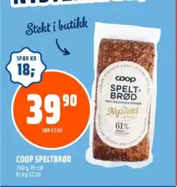 Coop Obs COOP SPELTBRØD tilbud