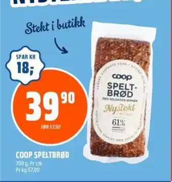 Coop Obs COOP SPELTBRØD tilbud
