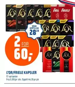 Coop Obs L'OR/FRIELE KAPSLER tilbud