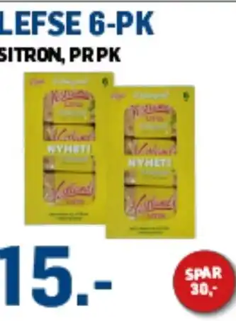 Price Lagerbutikk LEFSE 6-PK SITRON, PRPK tilbud