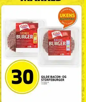 Bunnpris GILDE BACON- OG STORFEBURGER tilbud