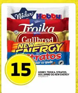 Bunnpris HOBBY, TROIKA, STRATOS, GULLBRØD OG NEW ENERGY tilbud