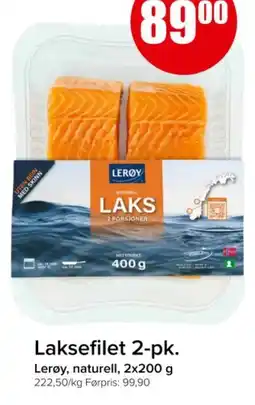 Spar LERØY Laksefilet 2-pk. tilbud
