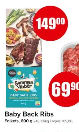 Spar FOLKETS Baby back ribs tilbud