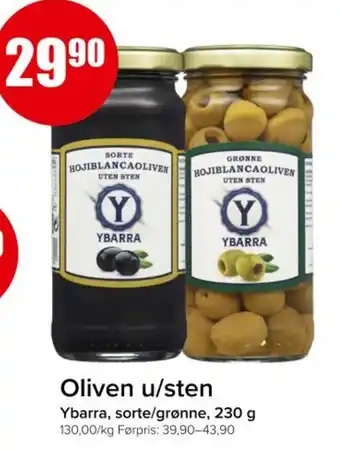 Spar YBARRA Oliven u/sten tilbud