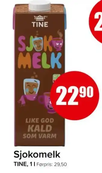 Spar TINE Sjokomelk tilbud