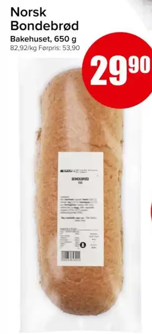 Spar Norsk bondebrød tilbud