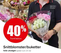 Spar Snittblomster/buketter tilbud