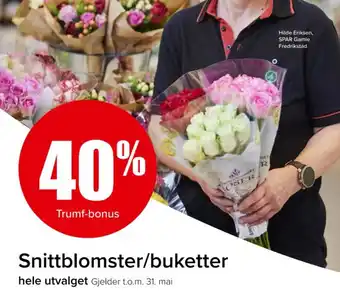 Spar Snittblomster/buketter tilbud