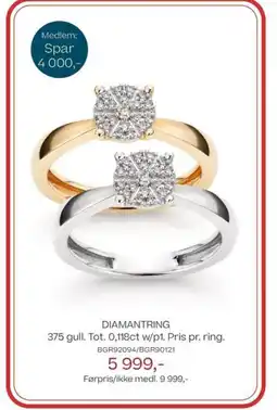 Bjørklund Diamantring tilbud