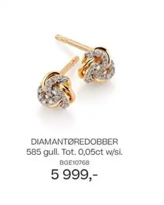 Bjørklund Diamantøredobber tilbud