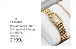 Bjørklund Renaissance gift sett med klokke og armbånd tilbud