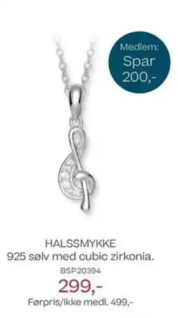 Bjørklund Halssmykke 925 sølv med cubic zirkonia tilbud