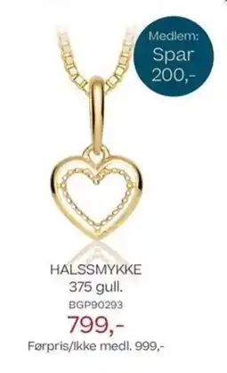 Bjørklund Halssmykke 375 gull tilbud