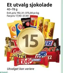 Joker Et utvalg sjokolade tilbud