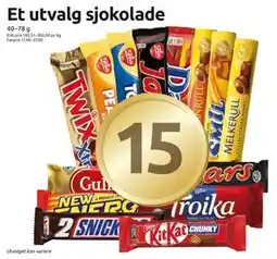 Joker Et utvalg sjokolade tilbud
