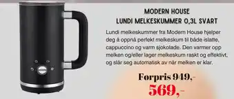 Kitch'n Modern House Lundi melkeskummer tilbud