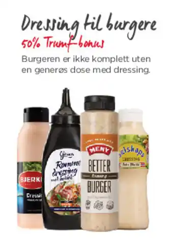 Jacobs Dressing til burgere tilbud