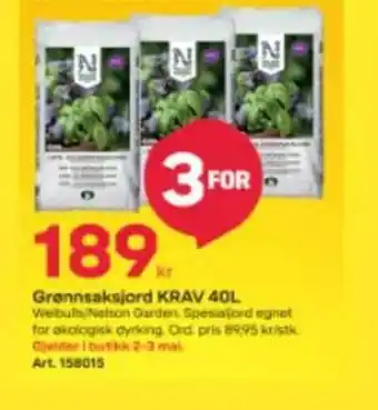 Byggmax Grønnsaksjord krav tilbud