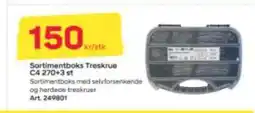 Byggmax Sortimentboks treskrue c4 270+3 st tilbud
