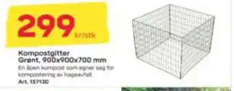 Byggmax Kompostgitter grant, 900x900x700 mm tilbud