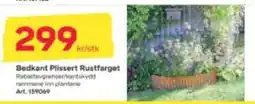 Byggmax Bedkant plissert rustfarget tilbud