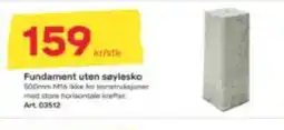 Byggmax Fundament uten søylesko tilbud