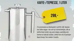 Biltema Kaffe-/tepresse tilbud