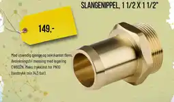Biltema Slangenippel, 1 1/2 x 11/2" tilbud