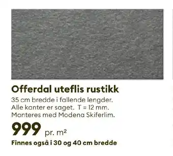 Modena Fliser Offerdal uteflis rustikk tilbud