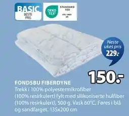 JYSK FONDSBU FIBERDYNE tilbud