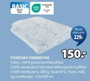 JYSK FONDSBU FIBERDYNE tilbud