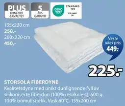 JYSK STORSOLA FIBERDYNE tilbud