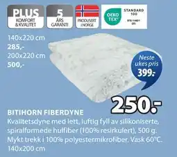 JYSK BITIHORN FIBERDYNE tilbud