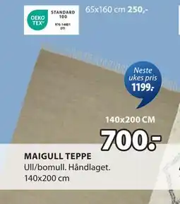 JYSK MAIGULL TEPPE tilbud
