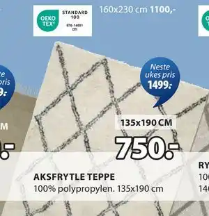 JYSK AKSFRYTLE TEPPE tilbud