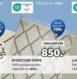 JYSK RYPESTARR TEPPE tilbud