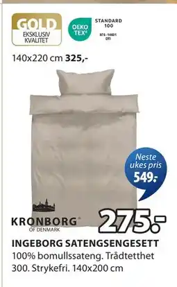 JYSK INGEBORG SATENGSENGESETT tilbud
