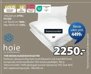 JYSK TOR MOSKUSANDEDUNSDYNE tilbud