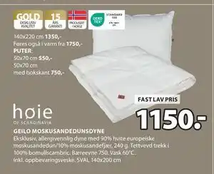 JYSK GEILO MOSKUSANDEDUNSDYNE tilbud