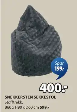 JYSK SNEKKERSTEN SEKKESTOL tilbud