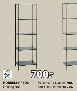 JYSK HORBELEV REOL tilbud