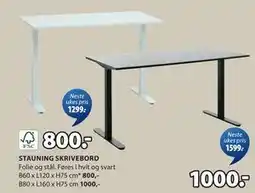 JYSK STAUNING SKRIVEBORD tilbud