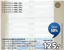 JYSK FEMRIS DUO RULLEGARDIN tilbud
