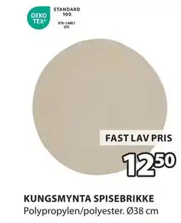 JYSK KUNGSMYNTA SPISEBRIKKE tilbud