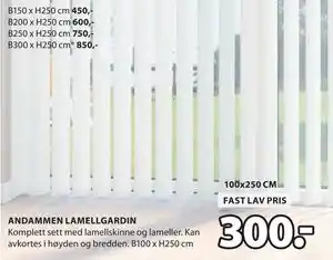 JYSK ANDAMMEN LAMELLGARDIN tilbud