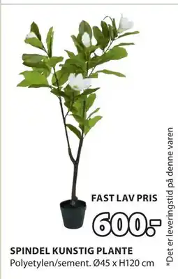 JYSK SPINDEL KUNSTIG PLANTE tilbud