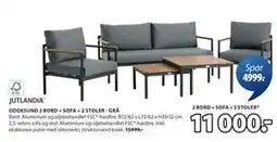 JYSK ODDESUND 2 BORD + SOFA + 2 STOLER - GRÅ tilbud